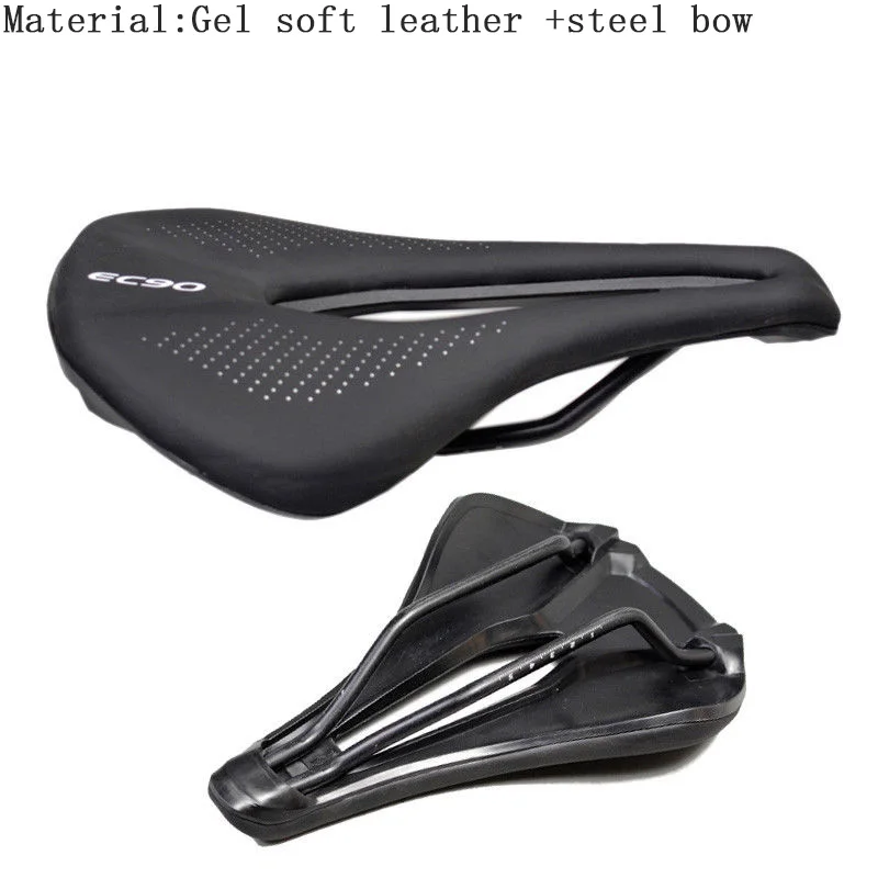 Гелевая Кожаная подушка для седла велосипеда EC90 дышащий мягкий коврик из