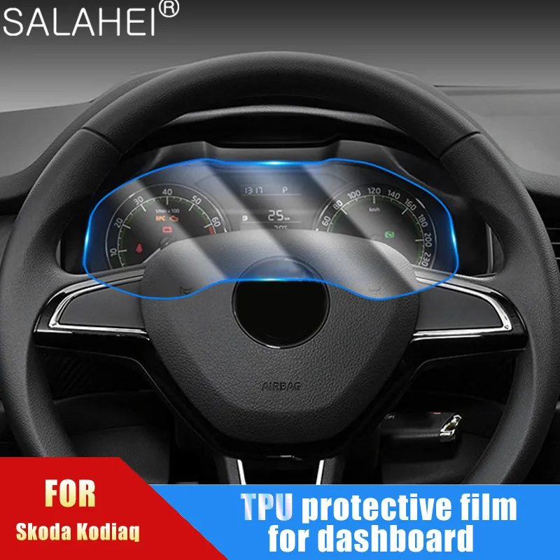 

Car Instrument Panel Screen TPU Protector Film For Skoda Kodiaq 2018 Dashboard Protective Screen Film Anti-scratch Car Stickers