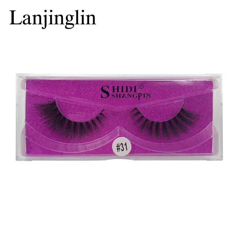 31P LANJINGLIN, 1 пара, натуральные ресницы, 3d, норковые ресницы, Длинные Накладные ресницы, ручная работа, макияж, наращивание ресниц, 1 коробка, искусственные ресницы - Цвет: 31P