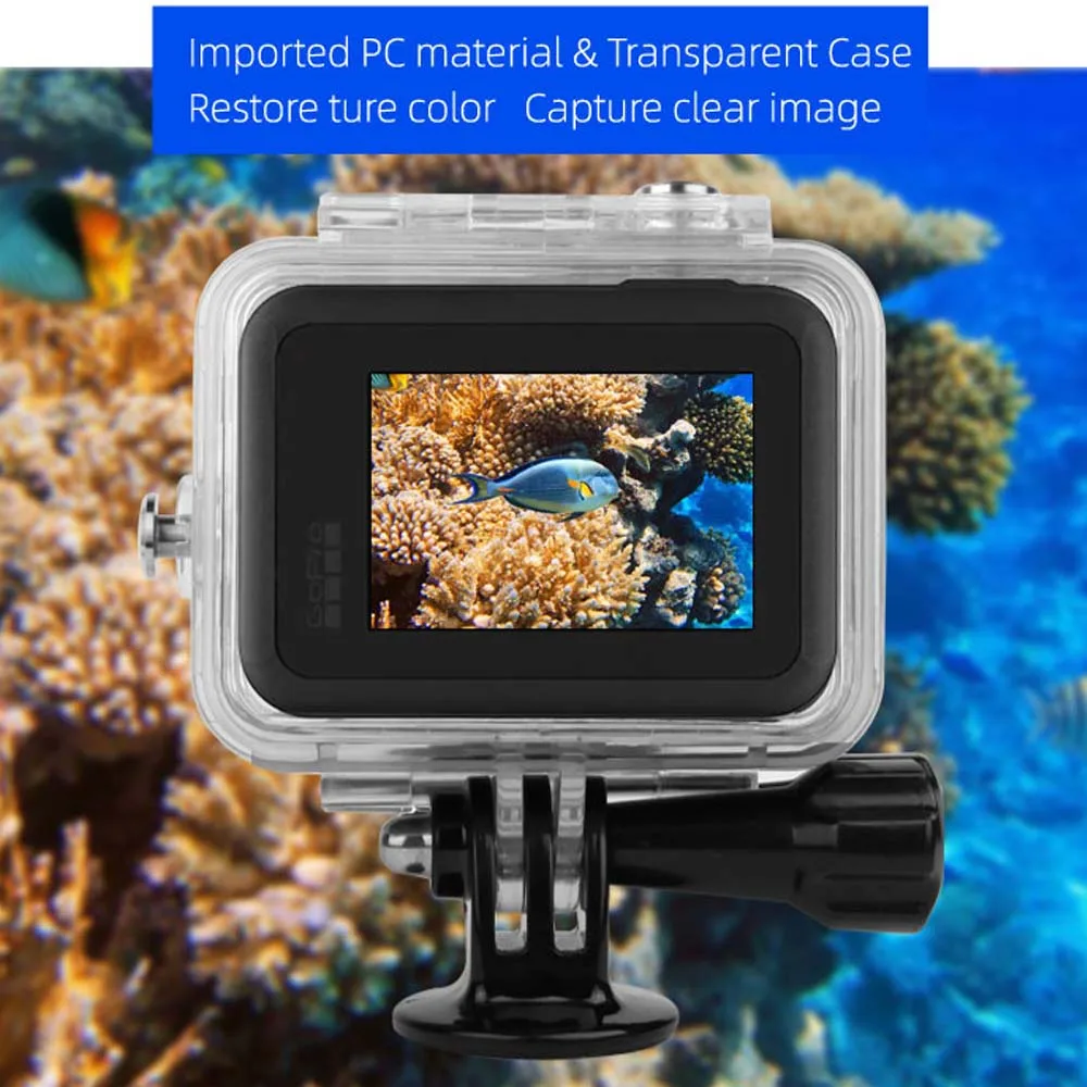 Подводный 60 м водонепроницаемый чехол силиконовый чехол для GoPro Hero 8 черный фильтр для дайвинга Красный Плавучий плавающий бар для камеры Gopro 8