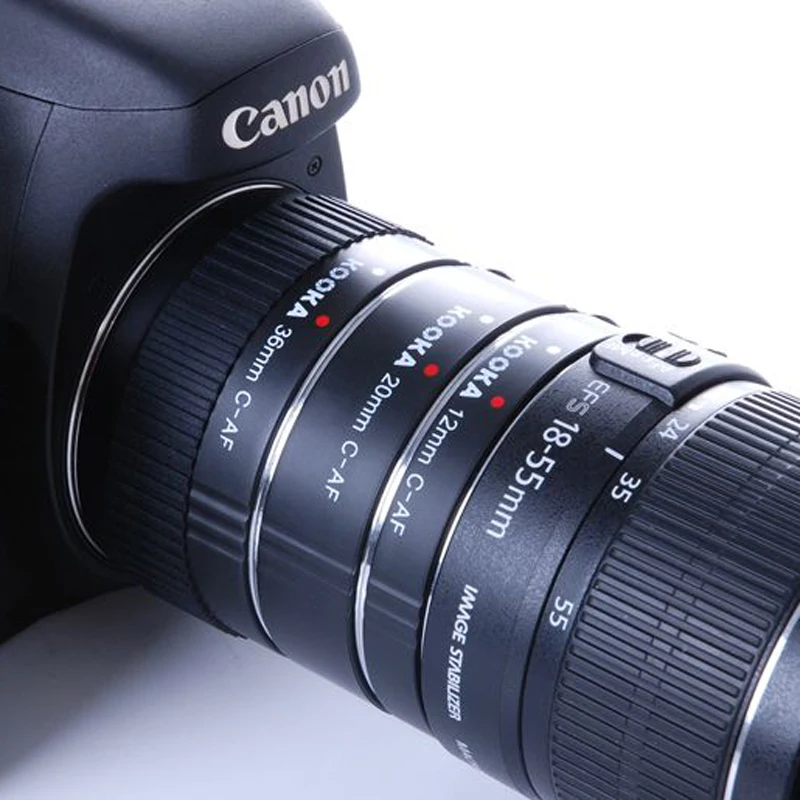 Макро AF металлический Удлинитель Набор Автофокус ttl экспозиция DSLR камера адаптер кольцо 12 мм 20 мм 36 мм комплект для Canon EF EF-S объектив EFS