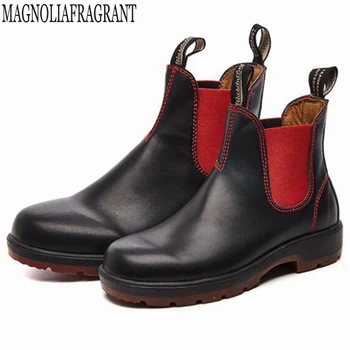 

Large size 35-44 Female Chelsea boots Leisure Leather Women Boots autumn Shoes Woman fashion Couple Boots Women Ankle Boots y690
