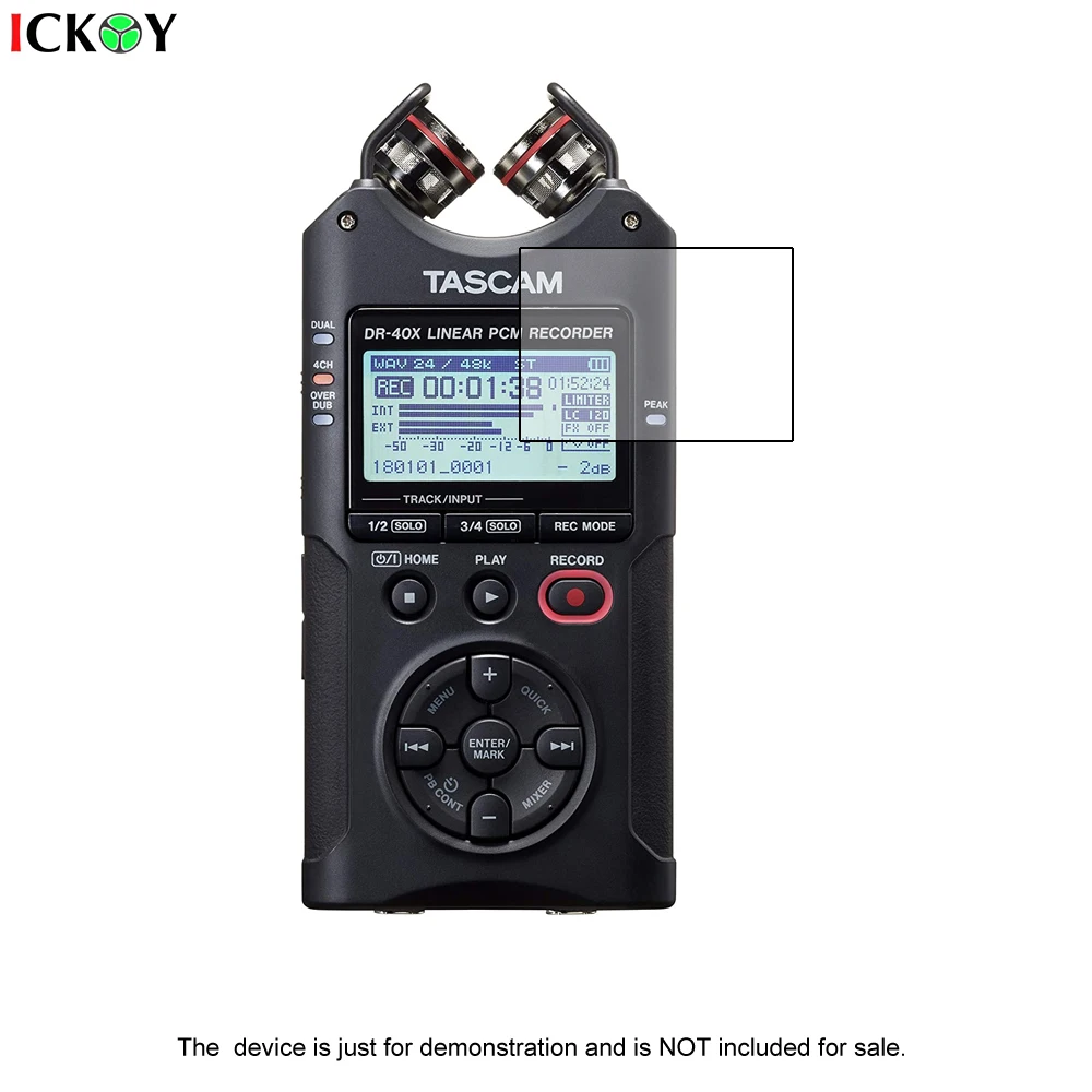 Pellicola Protettiva Per Schermo Lcd Trasparente Da 2 Pezzi Per Accessori Per Registratore Tascam Dr-40X Dr-40 Dr44Wl Dr-44Wl