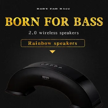 

New Rainbow Card Wireless Bluetooth Speaker Gift Speaker Outdoor Portable Bluetooth 4.2 High Power 6W Wireless Speaker