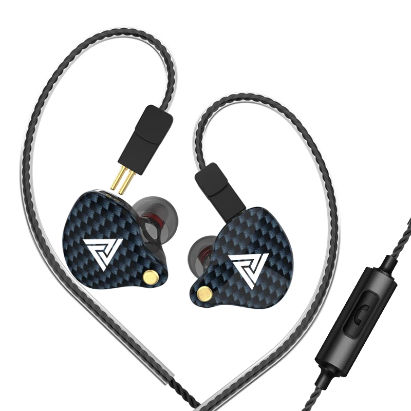 Original QKZ VK4 Colorful DD In Ear Earphone Headset HIFI Bass Noise Cancelling Earbuds With Mic Replaced Cable Earphone
