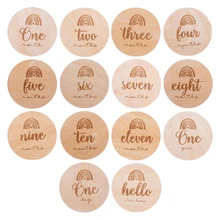 

1set Baby Milestone Block Baby Monthly Newborn Commemorative Card Newborn Birth Month Birthday Baby Kids Photography Props Toy