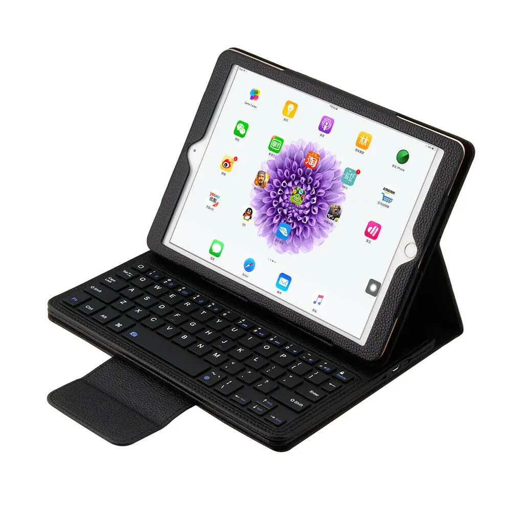 Беспроводная Bluetooth клавиатура Smart Cover для Apple iPad Pro 10,5 дюймов чехол из искусственной кожи Litchi клавиатура с узором чехол для планшета