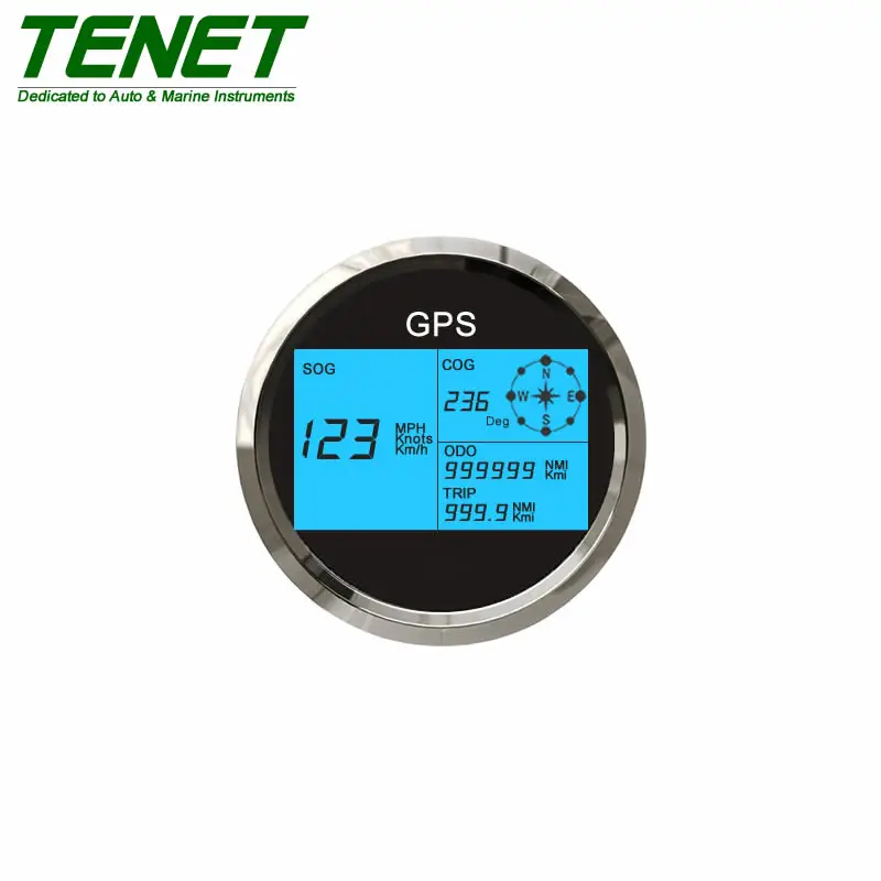 IP66 방수 디지털 GPS 속도계, 설치 직경 85mm