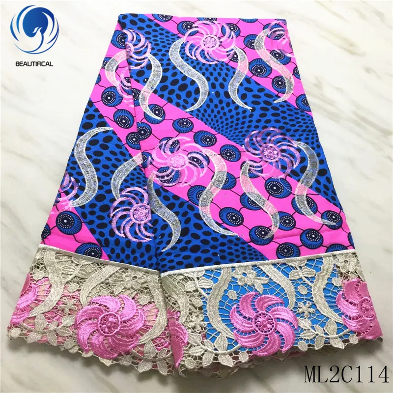 Красивое восковое кружево Африканское для вечерние 2019 принты Анкары 5 ярдов
