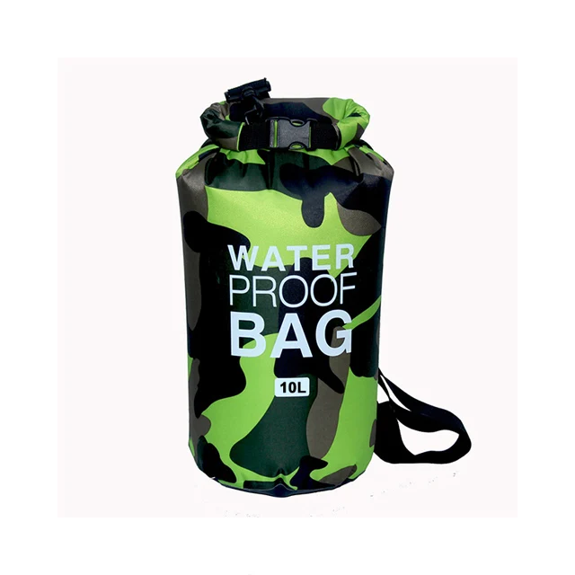 30L Waterproof Swimming Bag Dry Sack Camouflage Colors Fishing Boating Kayaking Storage Drifting Rafting Bag 2L 5L 10L 15L XAZ9 10L Green