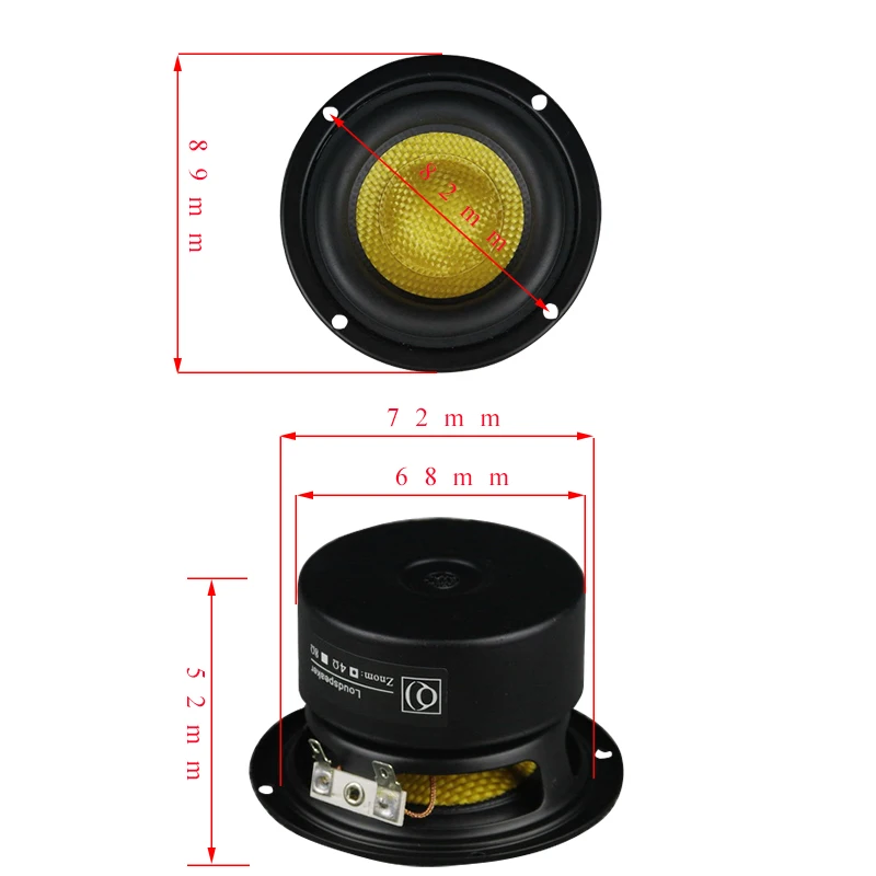 50W 4Ohm Subwoofer Speaker 3 Inch Deep Bass Loudspeaker Fiber Glass Super Subwoofer Loudspeaker Powerful Low Frequency DIY woofer speaker speaker driver unit