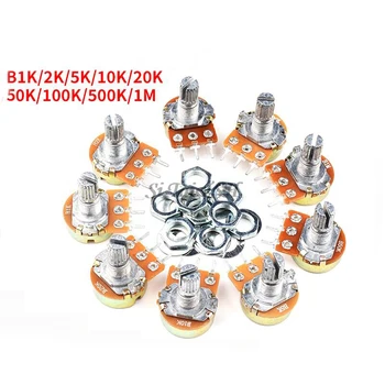 

5pcs WH148 B1K B2K B5K B10K B20K B50K B100K B250K B500K B1M 3pin 15mm 1K 2K 5K 10K 20K 50K 100K 250K 500K 1M