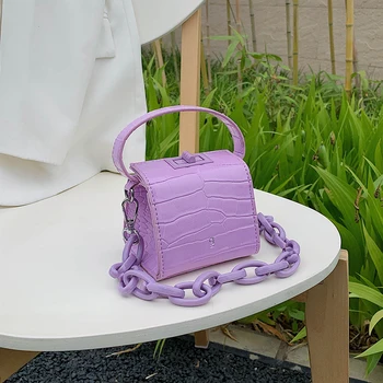 

NEW Original Design Fashion Stone Pattern Handbag & Elegant Chain Bucket Bag Messenger Bag Width 9cm Height 9cm Thickness 8cm