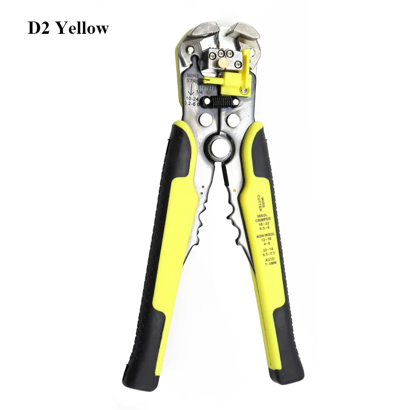 Pliers-HS-D2-Yellow HS-D1 HS-D2 0,2-6,0 инструмент для зачистки проводов многофункциональные автоматические плоскогубцы для зачистки проводов Инструмент для зачистки проводов - Цвет: Pliers-HS-D2-Yellow