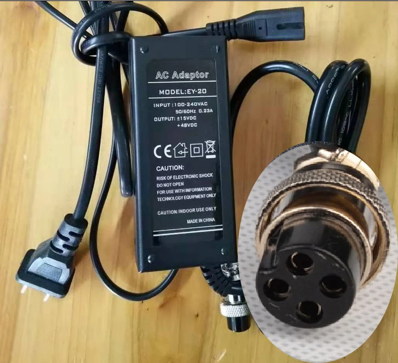 Najtaniej Mikser adapter 4 otwór 15V + 48v transformator mikser zasilacz