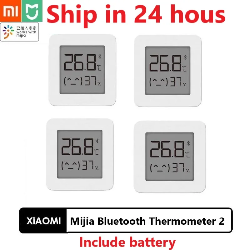 Xiaomi-termómetro Digital Mijia 2, higrómetro eléctrico inteligente inalámbrico con Bluetooth, funciona con la aplicación Mijia