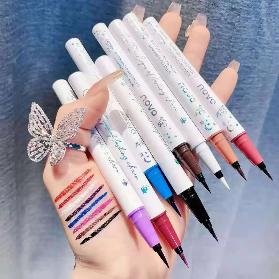 

NOVO Liquid Eyeliner Pencil Colorful Liquid Eyeliner Matte Waterproof Long Lasting Quick Dry Makeup Liquid Eye Liner Cosmetics T
