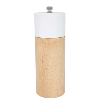 

New Pepper Grinder Manual Rubber Wood Pepper Grinder Adjustable Ceramic Grinder Pepper Mill 6 Inch Kitchen Tools
