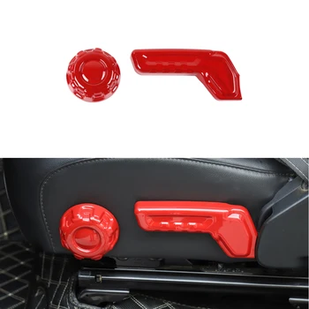

2Pcs/Set Fit For Jeep Wrangler JL 2018+ Car Internal Seat Adjustment Cover Decals Inside Decoration Switch Button Auto styling