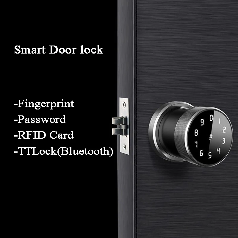 Умный дом Дверной замок TTLOCK телефон приложение Bluetooth шлюз биометрический пароль отпечатков пальцев RFID карты Офис/Магазин Деревянный/Железный ворота