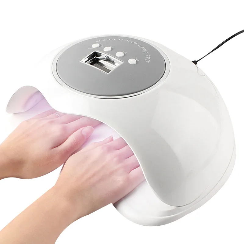

72W Nail Shop Dedicated Phototherapy Machine Quick-Drying LED Sun Lamp Professional High-Power Two-Handed Nail Lamp US Plug