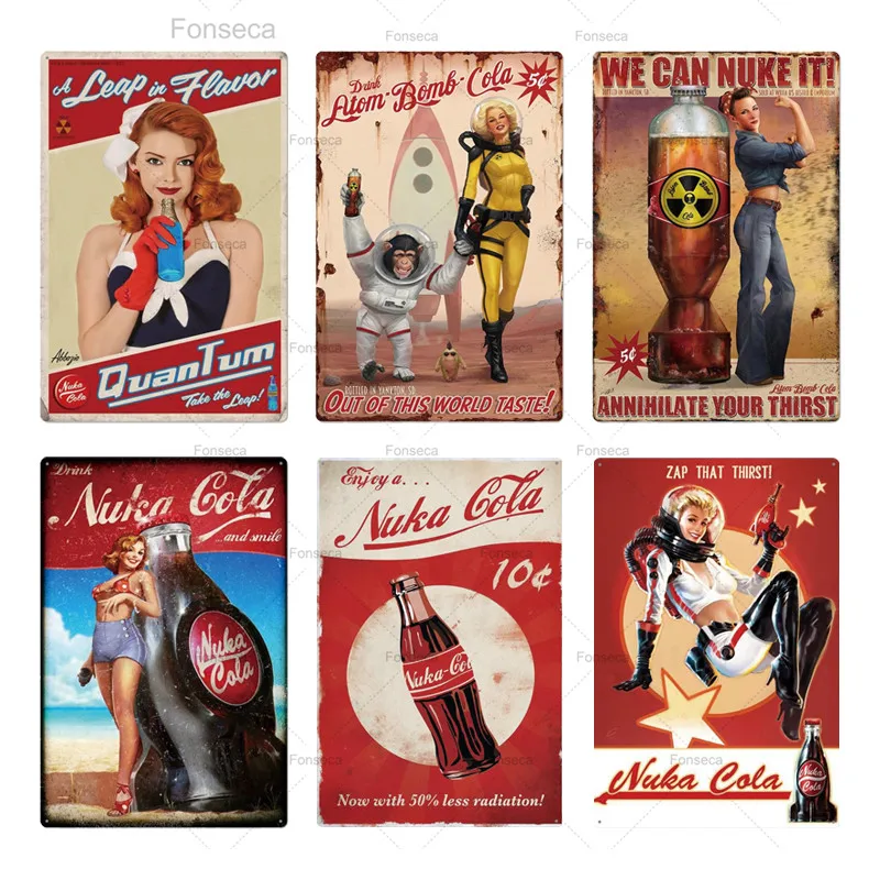Металлический знак Nuka Cola винтажный металлический Настенный декор для бара паба