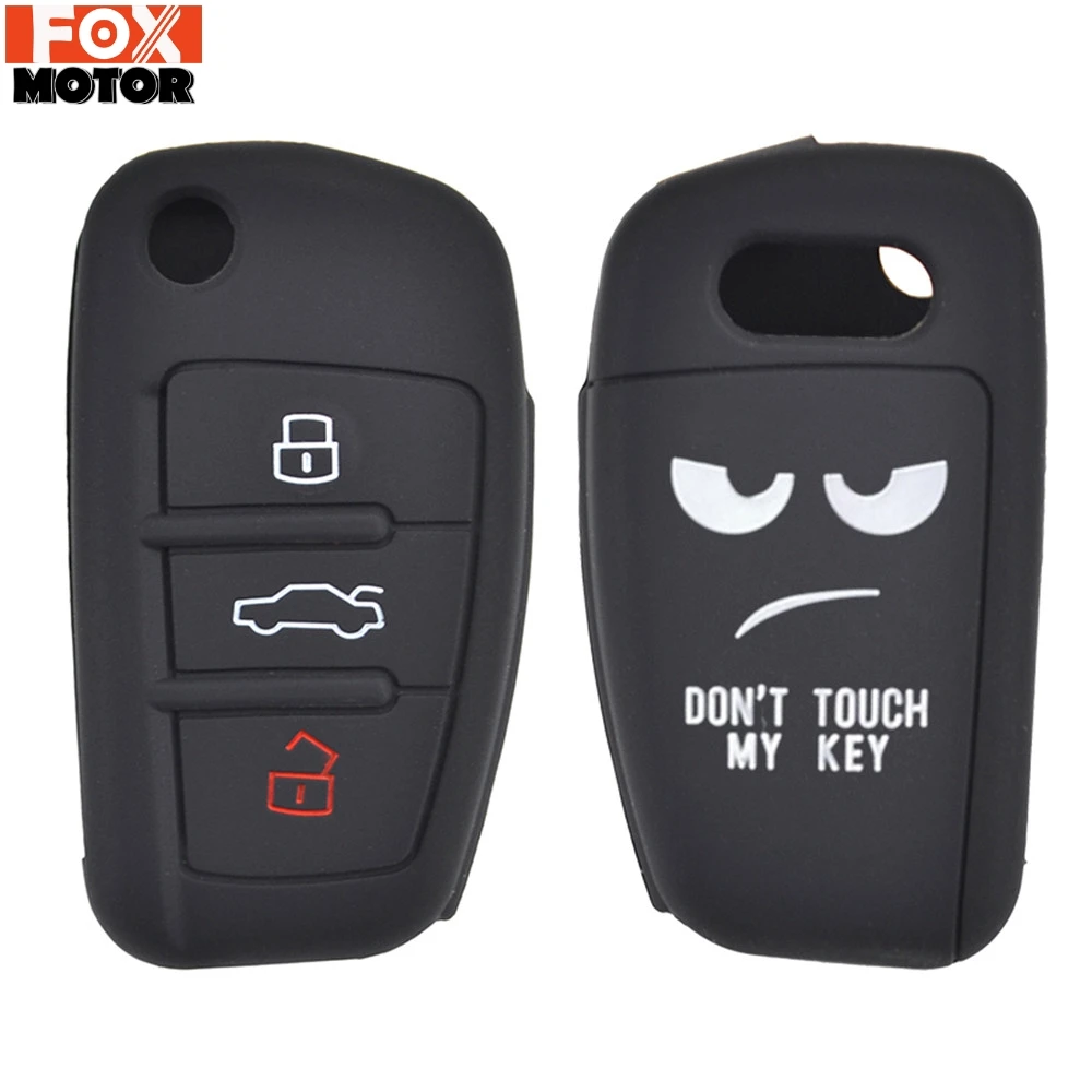 

For Audi A1 S1 A3 S3 A4 A6 RS6 TT Q3 Q7 2005 - 2013 Keyless Remote Key Cover Shell Skin Sleeve Protector Silicone Key Case Fob