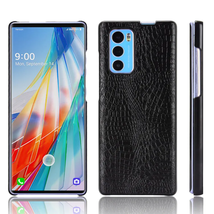For LG Wing 5G 2020 Case Luxury classic Crocodile pattern PU leather Case For LG Wing LGWing 5G Phone Case 6.8"