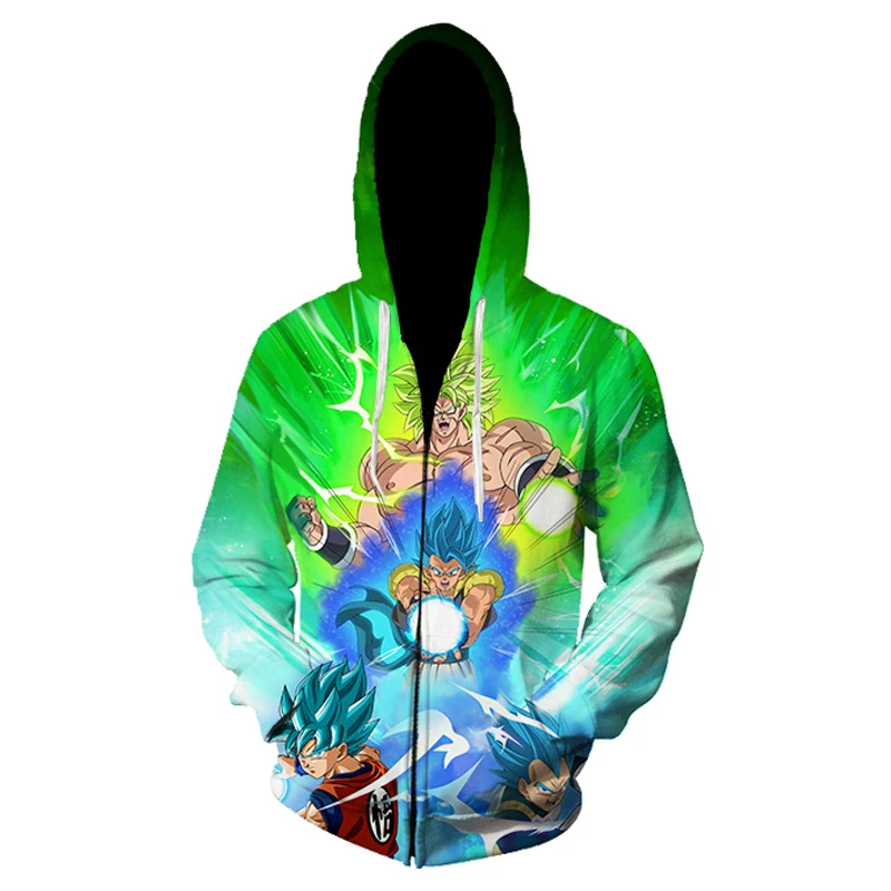Новый 3D принт для женщин и мужчин аниме Dragon Ball Z Супер милый Гоку с капюшоном