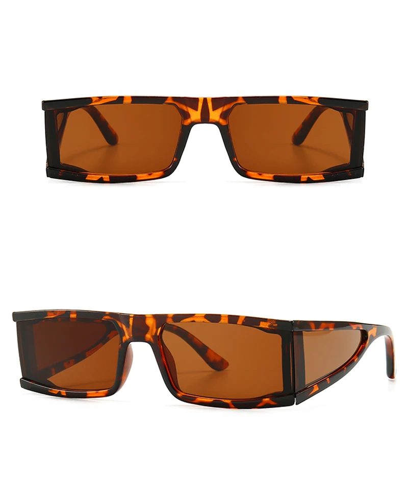 Солнцезащитные очки Peekaboo с боковым покрытием, мужские зеркальные Серебристые Летние черные леопардовые прямоугольные солнцезащитные очки для женщин uv400, Прямая поставка