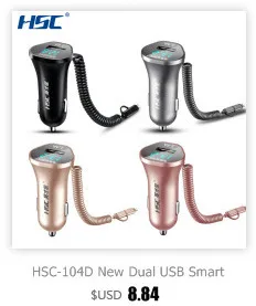 HSC YC37 Dual USB 3.1A автомобильное зарядное устройство Bluetooth MP3-плеер Быстрая зарядка поддержка для tf-карты u-диск смарт-зарядка сильная совместимость