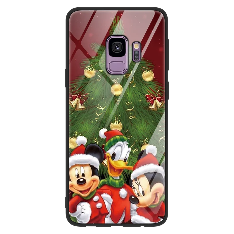 Закаленные стеклянные крышки для samsung Galaxy A50 A70 A40 A30 A9 A8 A7 S8 S9 S10 плюс S10e Примечание 10 9 8 одежда для сна из хлопка с рождественскими рисунками пар - Цвет: sdmnqtly
