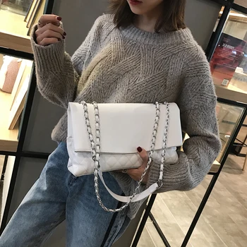 

Female bag 2019 wallet type Messenger bag chain rhombic simple wild foreign small fragrance single shoulder small square bag