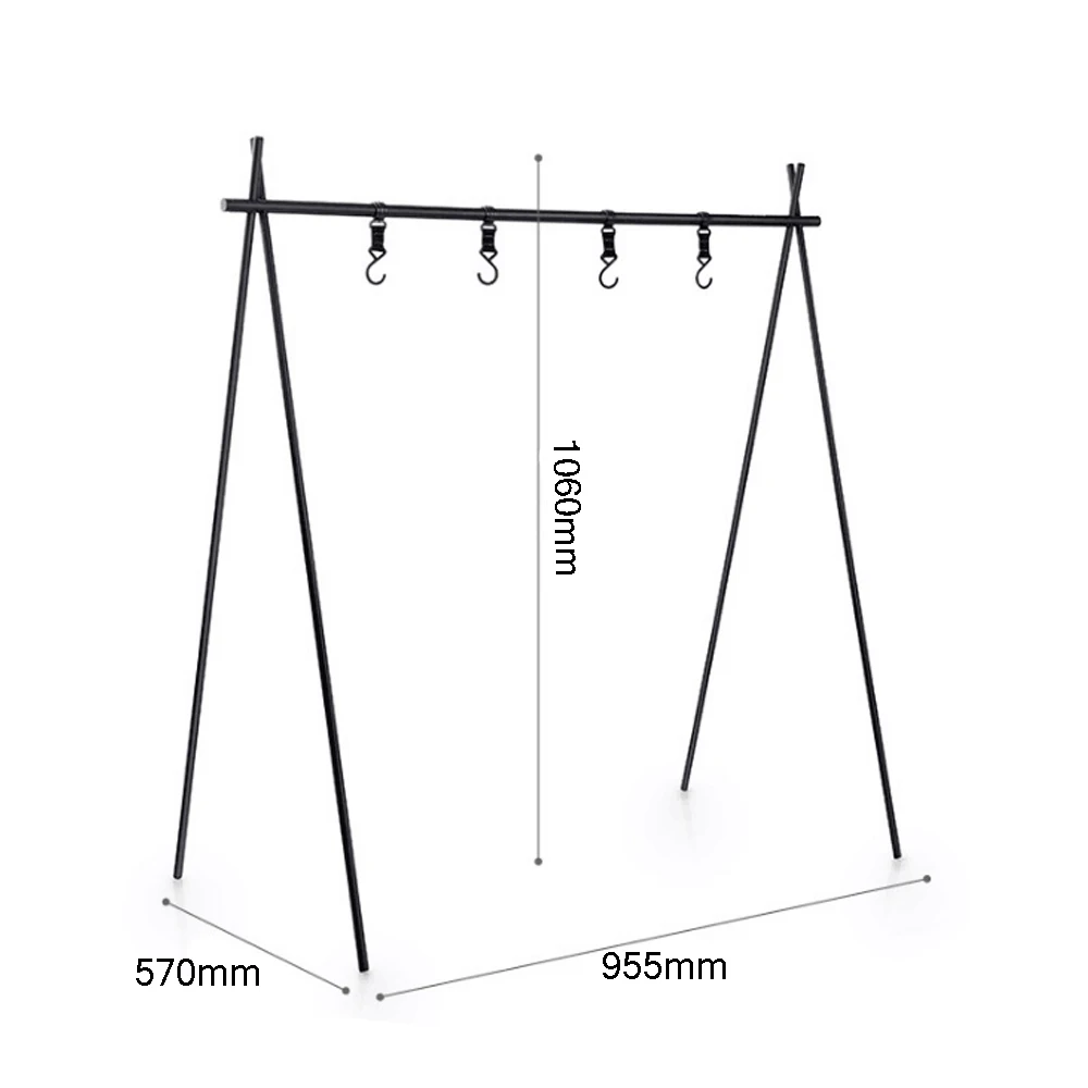 S/M алюминиевый сплав Открытый Кемпинг подвесной стеллаж 8 кг вес подшипника треугольный стеллаж для хранения одежды посуда инструменты для выживания - Цвет: Size L