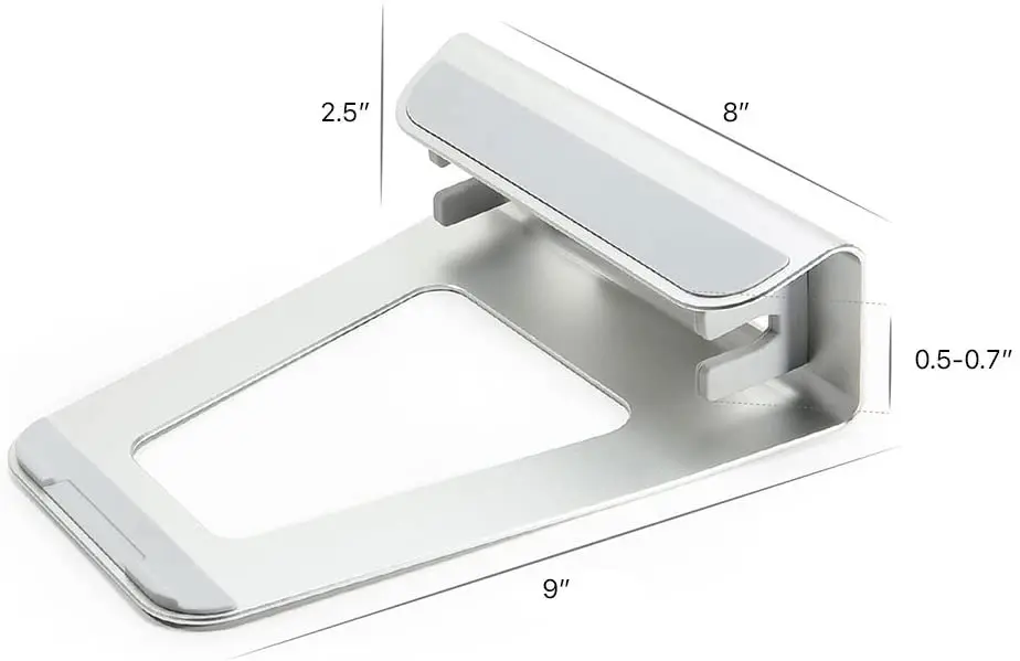 2 In 1 Function Aluminum Alloy Vertical Bracket Base/ Ergonomic Laptop Stand Cooling for Macbook Air Pro 11 12 13 15 16 inch