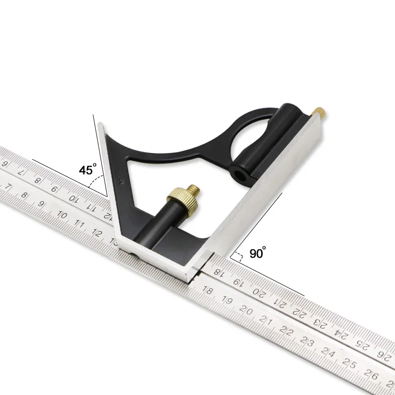 US $21.70 SHAHE New Combination Square Angle Ruler Stainless Steel Angle Protractor 300 Mm MultiFunction Angle Ruler Angle Measuring Tool