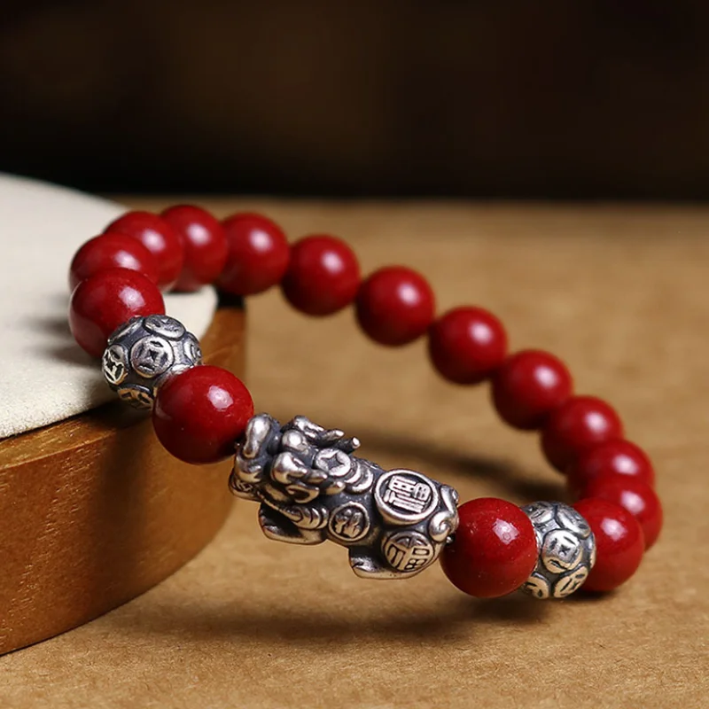 S999 Retro Pixiu Feng Shui Gift High content purple gold sand  Bracelet for man and women Handmade good Lucky Amulet Jewellery