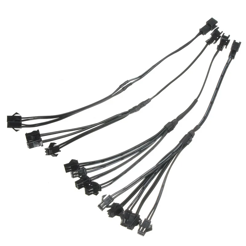 

Mising 2 Way in 1 Splitter Cable For EL Wire Tube Neon Strip Light Conected With Inverter High Quality 2 pin Connector Black