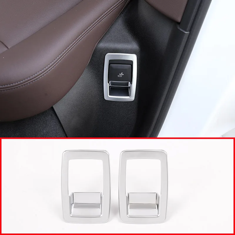 

ABS Chrome Car Second Row Seat Adjustment Frame For BMW X3 2018 Car Accessories 2pcs