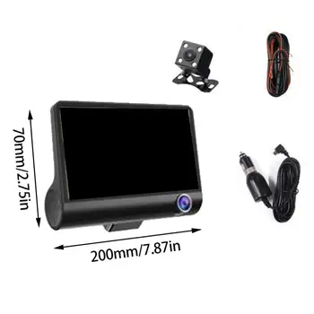 

4Inch Random Color Driving Recorder Three Lenses Before And After Three Recordings Inside Outside Video Hd Night Vision Recorder