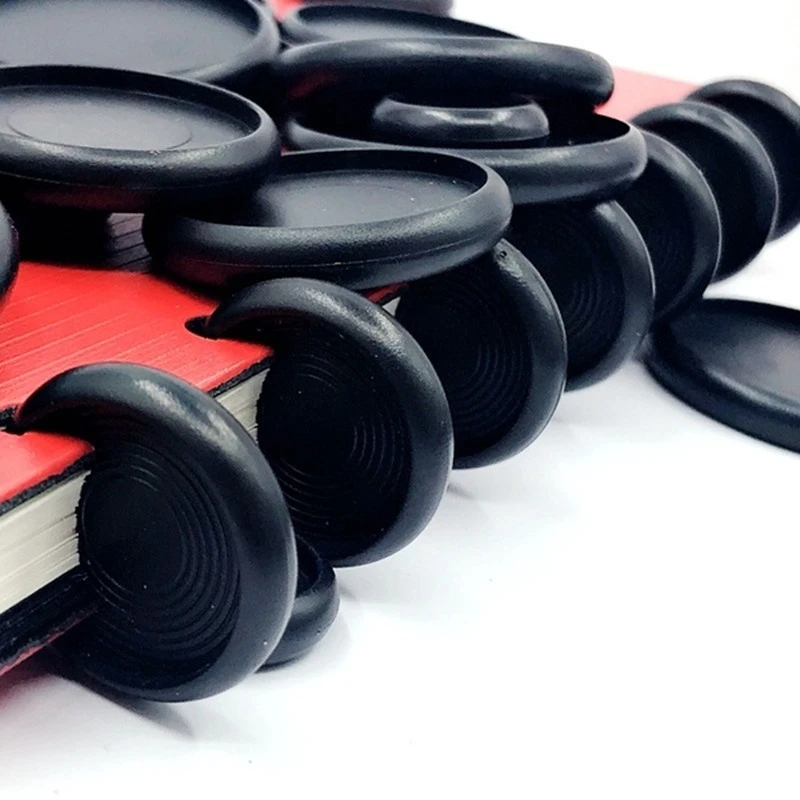 Loose Leaf Notebook Binder 50 Pcs Black Disc Binder for Discbound Notebooks/Planner 18mm/24mm/28mm/32mm/38mm Discbound Discs