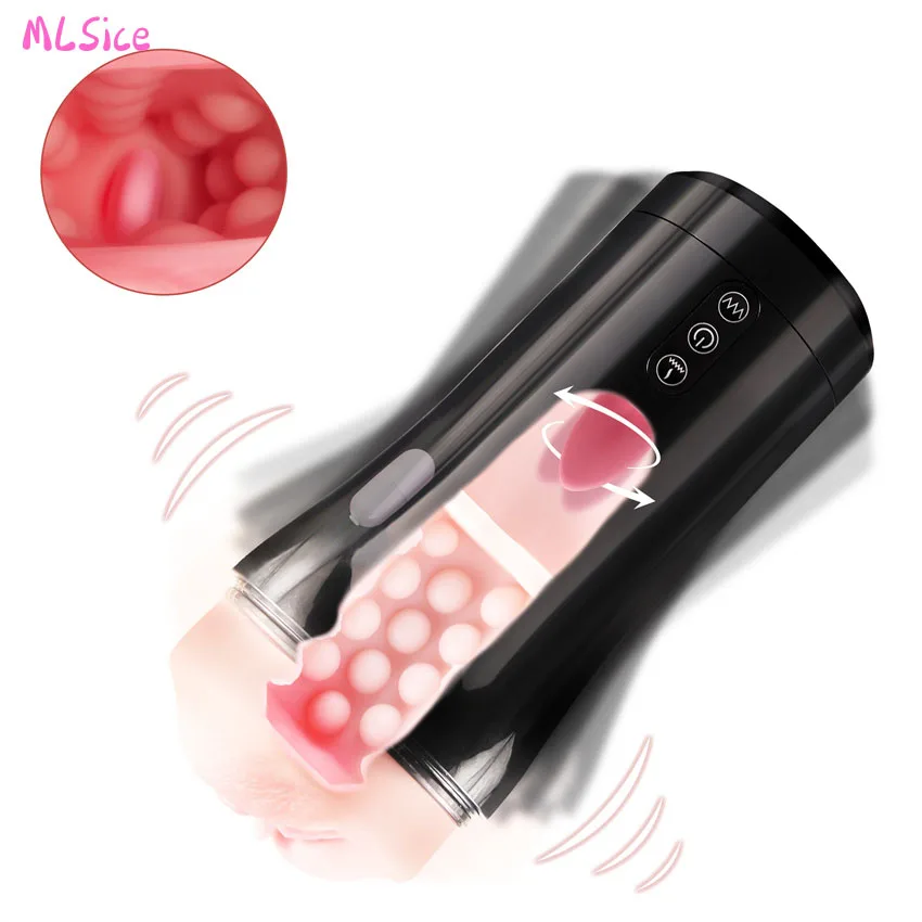 Electric Mastubation Cup 18cm Deep Masturbator Male Pulse Vibrating Soft Silicone Mute Strong Vibnration Erotic Sex toys for Men | Красота и