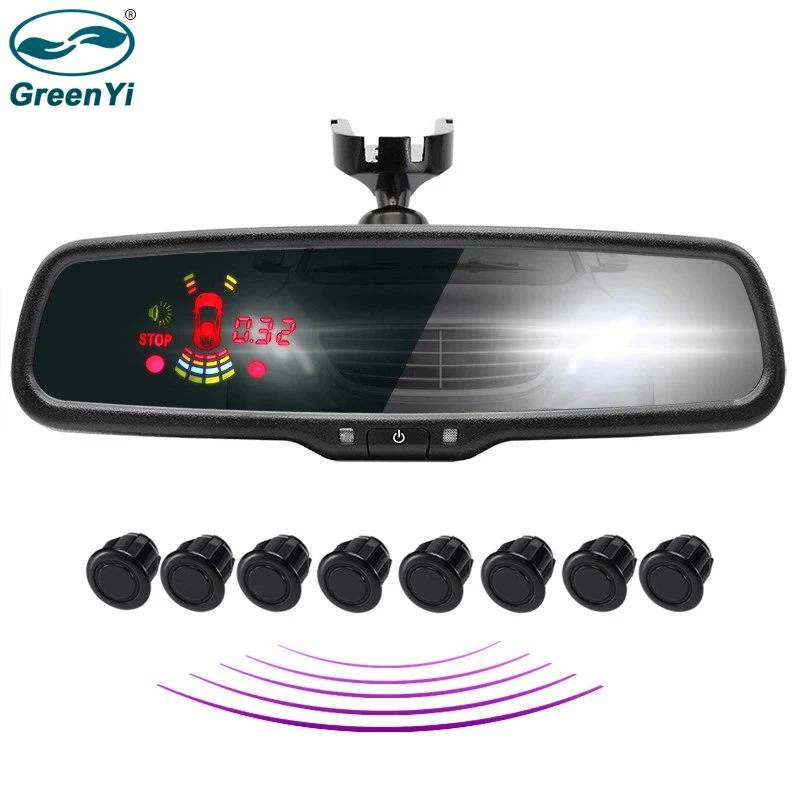 GreenYi parking sensor interior rear view mirror display anti glare