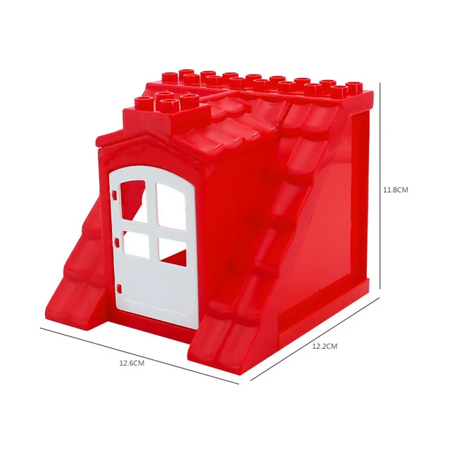 DIY Accessories Bricks Treehouse Base Plate Window House Sofa Furniture Large Particle Big Size Building Blocks Birthday Kid Toy LXF-House-13