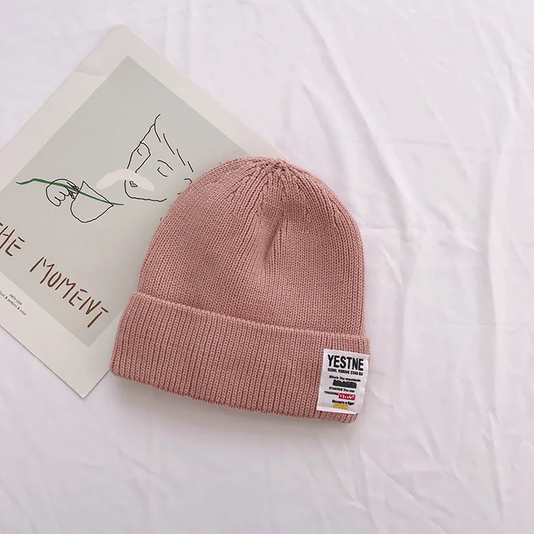 Зимняя женская шерстяная вязаная шапка, шарф, Осень-зима, женская теплая меховая подкладка, лыжная шапочка, удобная мягкая шапка из двух предметов - Цвет: Pink B
