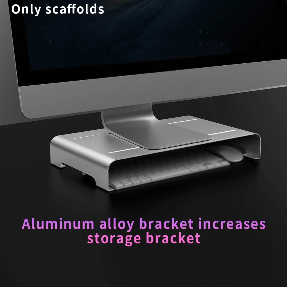 Anti Slip Raise Base Steady Desktop PC Holder Laptop Stand Portable Home Office Universal Storage Aluminum Alloy Accessories