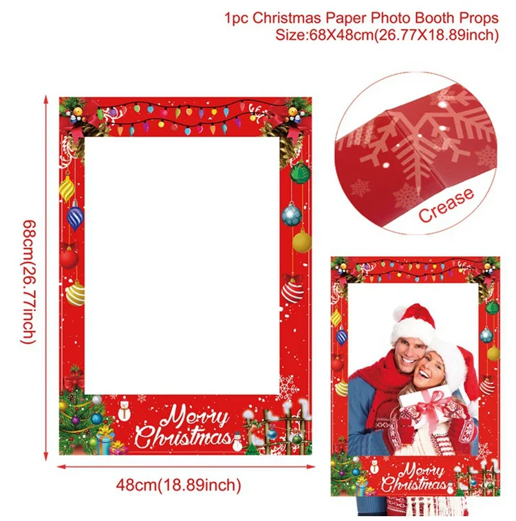 red 4 Photo frame Рождественские украшения, рождественские украшения для дома,, Navidad Noel, Санта-Клаус, рождественские подарки, украшение нового года - Цвет: red 4 Photo frame