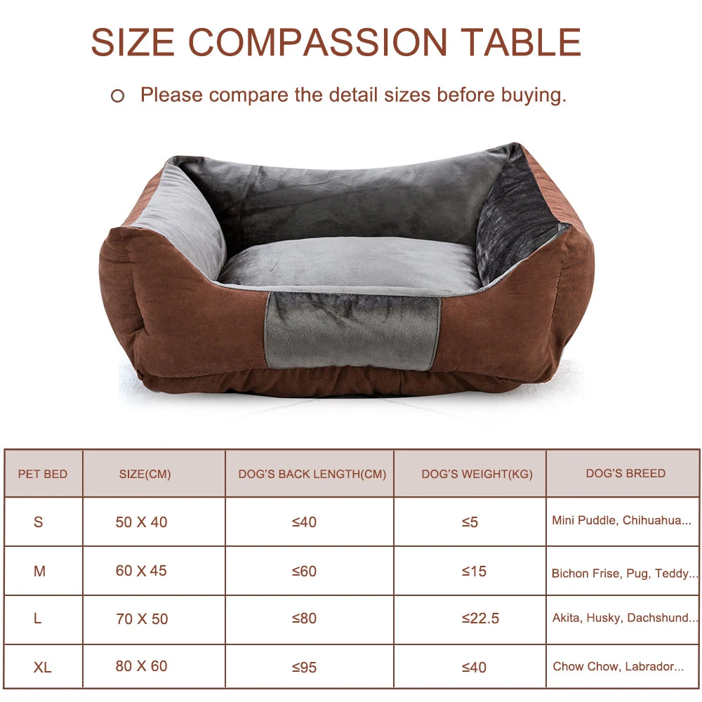 S/M/L/XL Pet Bed Soft Pet Bed Warming Puppy Bed House Soft Material Nest Dog Baskets Winter Warm Kennel For Cat Puppy Supplies