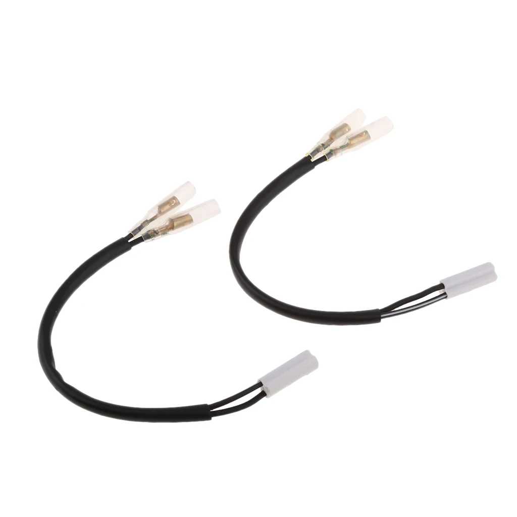 2 Pieces 200x8mm Wire Indicator Turn Signal Adapter Plug Connector for Yamaha R1 R6 FZ1 FZ6 FZ6R FZ8 FZN XJ6