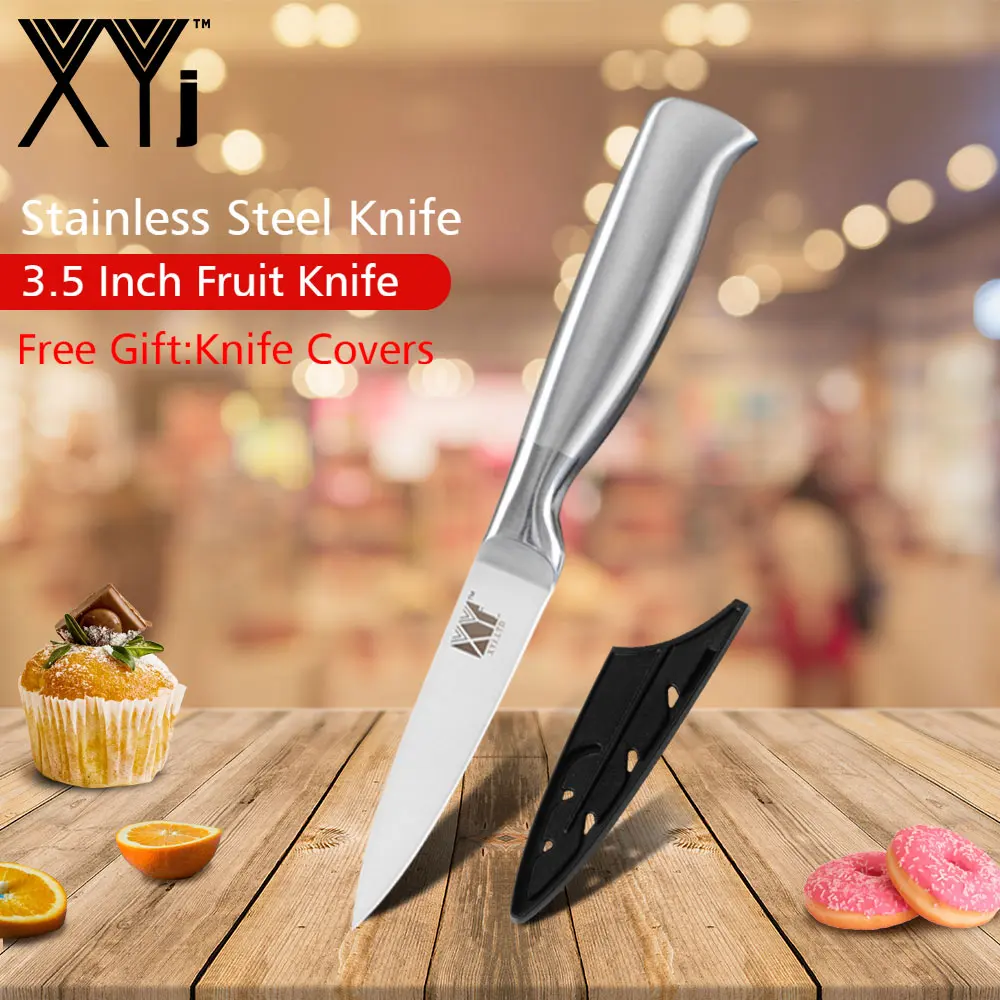 XYJ наборы кухонных ножей и Kinfe держатель точилка японский острое лезвие 7cr17 нержавеющая сталь ножи для шашлыков 8 шт. комплект пособия по кулинарии ин - Цвет: Paring